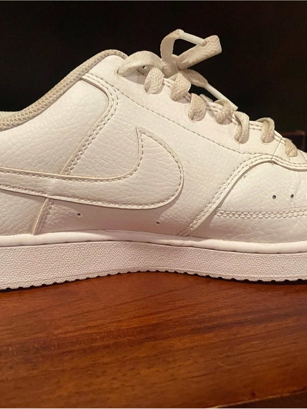Nike White Low-Top Leather Sneakers